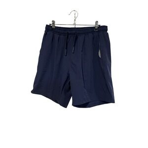 Bear Bottom Shorts Size Large 7" Stretch Lined Shorts Elastic Navy Blue‎ READ